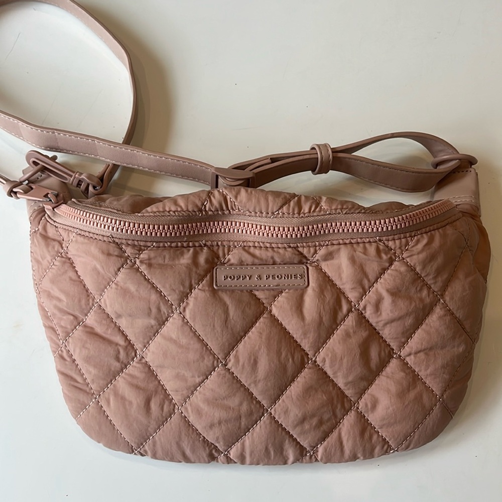 Poppy & Peonies Quilted Large Sidekick in Blush